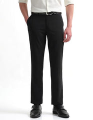 Arrow Men's Solid Regular Fit Trousers