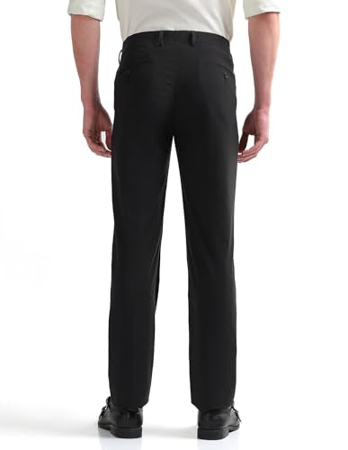 Arrow Men's Solid Regular Fit Trousers