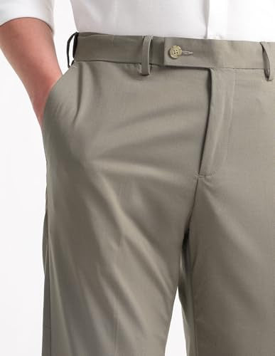 Arrow Men's Solid Regular Fit Trousers