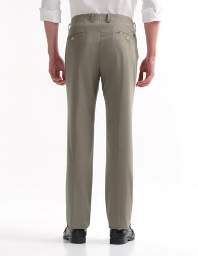 Arrow Men's Solid Regular Fit Trousers