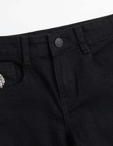 USPA Kids Boys Slim Fit Jeans (UKJEN813_Black_10-11 Years)