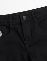 USPA Kids Boys Slim Fit Jeans (UKJEN813_Black_10-11 Years)
