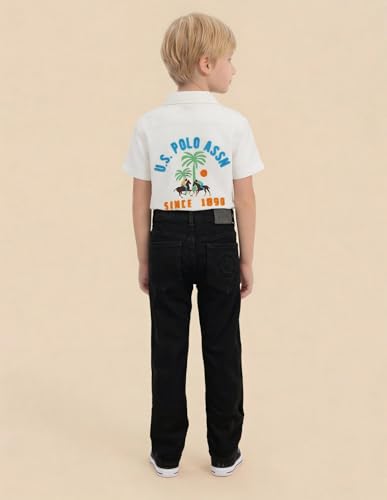 USPA Kids Boys Slim Fit Jeans (UKJEN813_Black_10-11 Years)