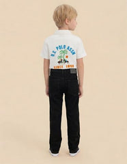 USPA Kids Boys Slim Fit Jeans (UKJEN813_Black_10-11 Years)