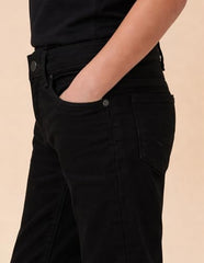 USPA Kids Boys Mid Rise Relaxed Fit Jeans (UKJEN859_Black_12 Months)