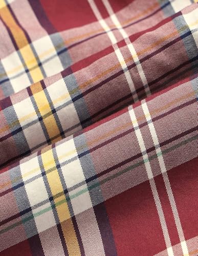 USPA Kids Boys Twill Plaid Checked Shirt (UKSHT1916_Maroon_13-14 Years)