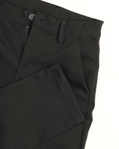 USPA Kids Boys Mid Rise Slim Fit Trousers (UKTRO0303_Black_12-24 M)