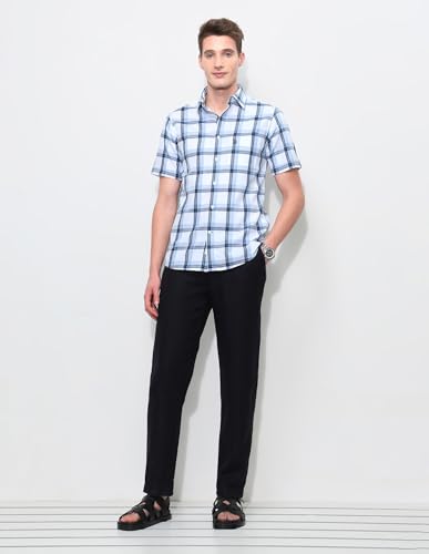 U.S.Polo Association Men's White Harbour Tartan Checked Shirt