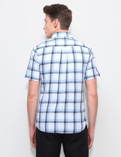 U.S.Polo Association Men's White Harbour Tartan Checked Shirt