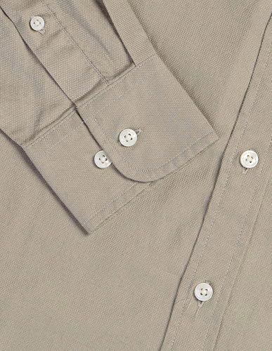 U.S.Polo men's New Port Marina regular fit casual shirt in light blue, displayed on a hanger with collar and button details.