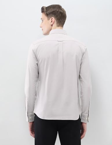 U.S.Polo men's Casa De Campo regular fit casual shirt in light fabric, shown in a neutral color with a classic collar and button front.