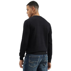 United Colors of Benetton Men Cotton Crew Neck Sweater (25A10PTK1137IN22_Blue