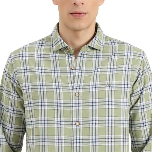 United Colors of Benetton Regular Fit Semi-Cutaway Collar Checked Shirt