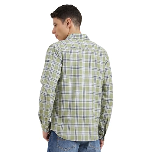 United Colors of Benetton Regular Fit Semi-Cutaway Collar Checked Shirt