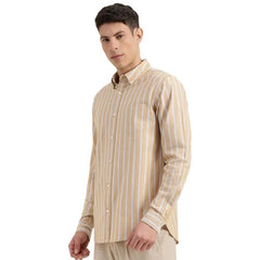 United Colors of Benetton Regular Fit Button Down Collar Striped Shirt