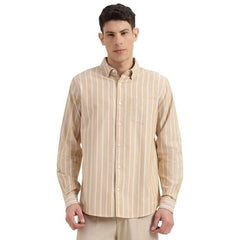 United Colors of Benetton Regular Fit Button Down Collar Striped Shirt