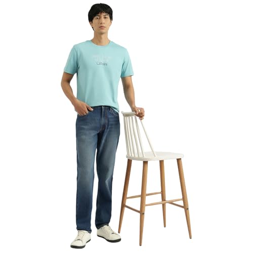 United Colors of Benetton Solid Straight Fit Mid Wash Classic Jeans
