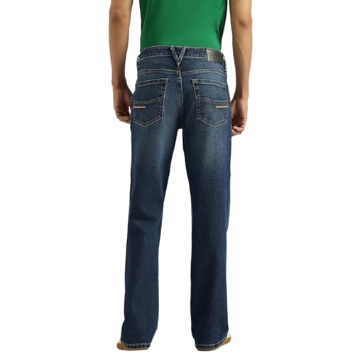 United Colors of Benetton Solid Bootcut Fit Mid Wash Jeans