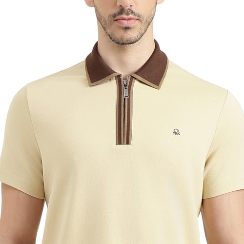 United Colors of Benetton Regular Fit Polo Neck Solid T-Shirt