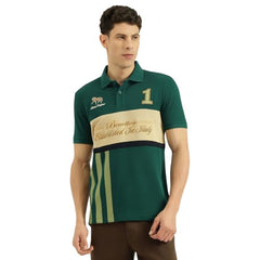United Colors of Benetton Relaxed Fit Polo Neck Striped T-Shirt