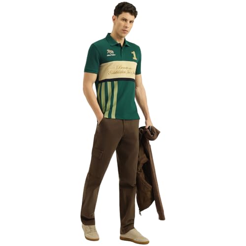 United Colors of Benetton Relaxed Fit Polo Neck Striped T-Shirt