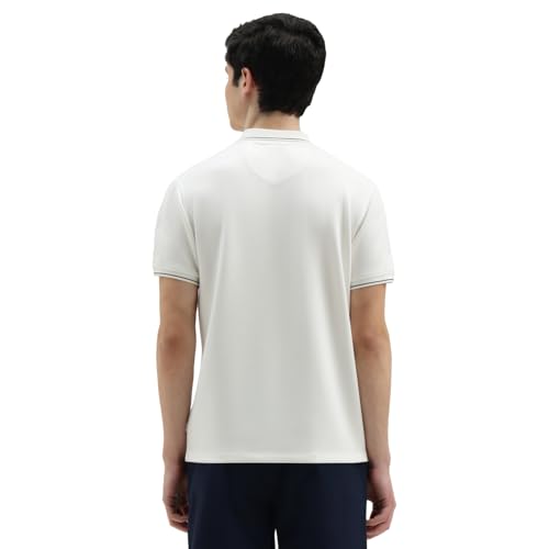 United Colors of Benetton Relaxed Fit Polo Neck Solid T-Shirt (Size : 3XL) - 26P3ZSCJ3048I101 White