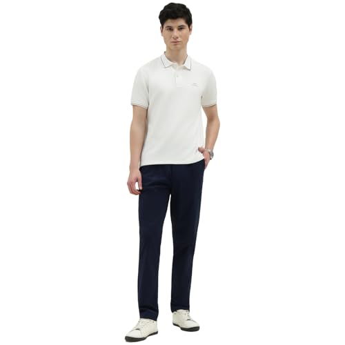 United Colors of Benetton Relaxed Fit Polo Neck Solid T-Shirt (Size : 3XL) - 26P3ZSCJ3048I101 White