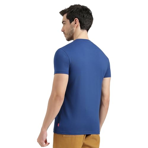 United Colors of Benetton Regular Fit Round Neck Printed T-Shirt (Size : 2XL) - 26P3ZSTJ3517IBT2 Blue