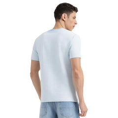 United Colors of Benetton Relaxed Fit Round Neck Striped T-Shirt (Size : S) - 26P30SSJ3023I901 Blue