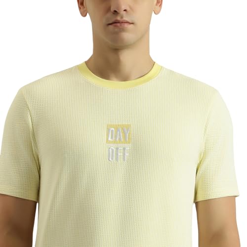 United Colors of Benetton Relaxed Fit Round Neck Striped T-Shirt (Size : S) - 26P30SSJ3023I901 Blue