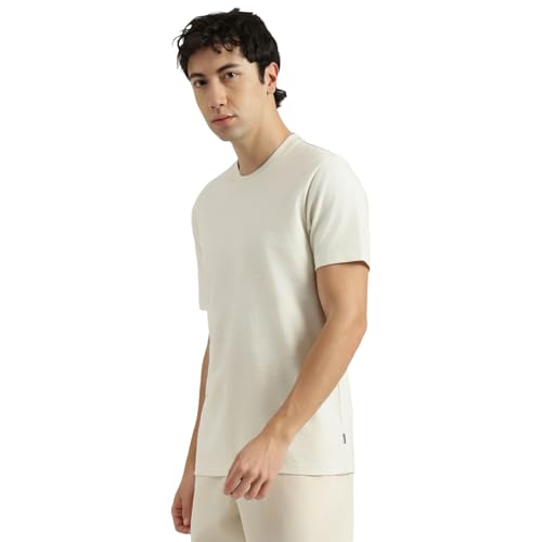 United Colors of Benetton Relaxed Fit Round Neck Patterned T-Shirt (Size : 2XL) - 26P3ZJQJ3509I102 Off White