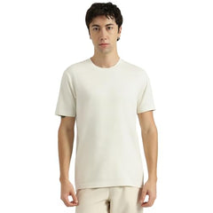 United Colors of Benetton Relaxed Fit Round Neck Patterned T-Shirt (Size : 2XL) - 26P3ZJQJ3509I102 Off White