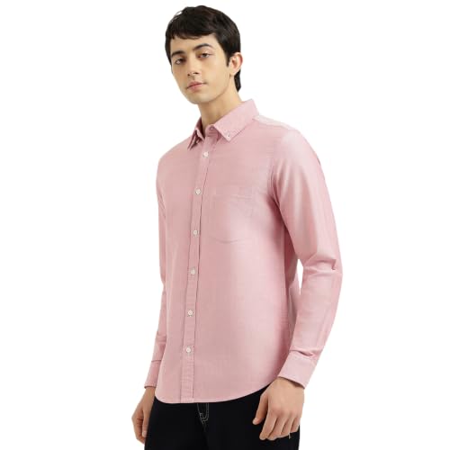 United Colors of Benetton Regular Fit Button Down Solid Oxford Chambrey Shirt