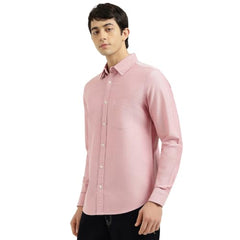 United Colors of Benetton Regular Fit Button Down Solid Oxford Chambrey Shirt