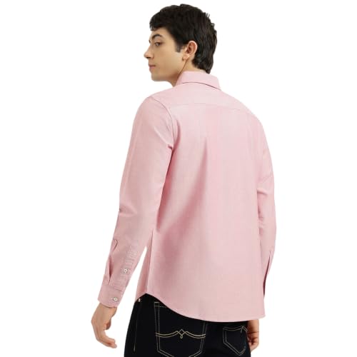United Colors of Benetton Regular Fit Button Down Solid Oxford Chambrey Shirt