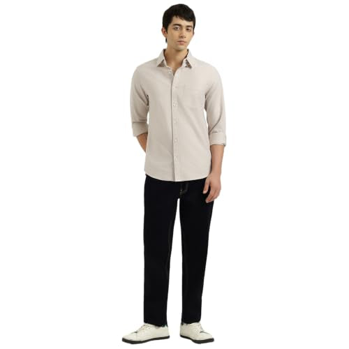 United Colors of Benetton Regular Fit Button Down Solid Oxford Chambrey Shirt