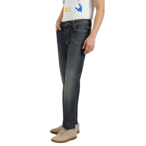 United Colors of Benetton Solid Straight Fit Vintage Tinted Wash Jeans