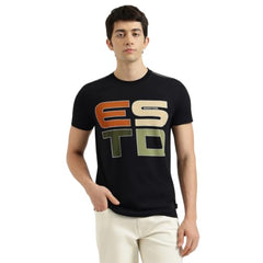 United Colors of Benetton Relaxed Fit Crew Neck Typography Estd Jersey T-Shirt