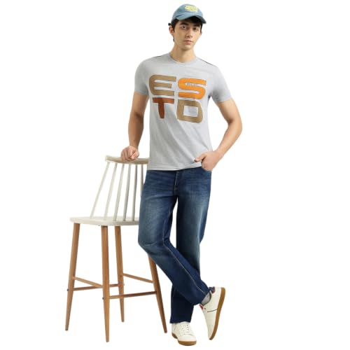 United Colors of Benetton Relaxed Fit Crew Neck Typography Estd Jersey T-Shirt