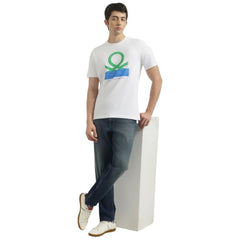 United Colors of Benetton Relaxed Fit Crew Neck Printed Logo T-Shirt