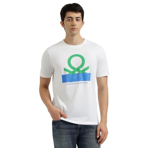 United Colors of Benetton Relaxed Fit Crew Neck Printed Logo T-Shirt
