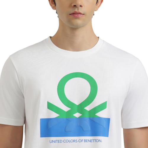 United Colors of Benetton Relaxed Fit Crew Neck Printed Logo T-Shirt