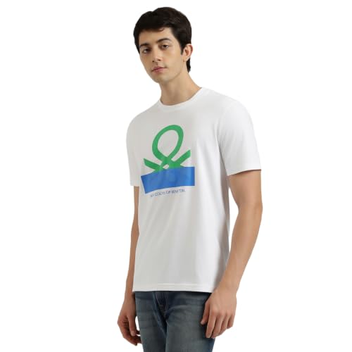 United Colors of Benetton Relaxed Fit Crew Neck Printed Logo T-Shirt