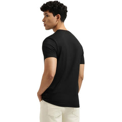United Colors of Benetton Relaxed Fit Crew Neck Typography T-Shirt Black
