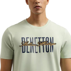 United Colors of Benetton Relaxed Fit Crew Neck Typography T-Shirt