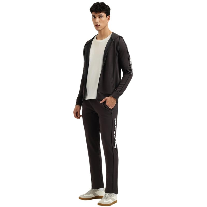 United Colors of Benetton Typography Relaxed Fit Trackpants Black