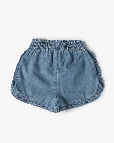 Girls' High Waist Dolphin Shorts, Blue, 2Y