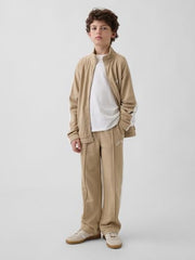 Boys' Color-Block Relaxed Fit Track Pants Trousers, Khaki, S