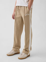 Boys' Color-Block Relaxed Fit Track Pants Trousers, Khaki, S