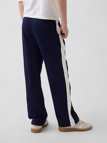 Boys' Color Block Mid Waist Track Pants Trousers, Navy, S